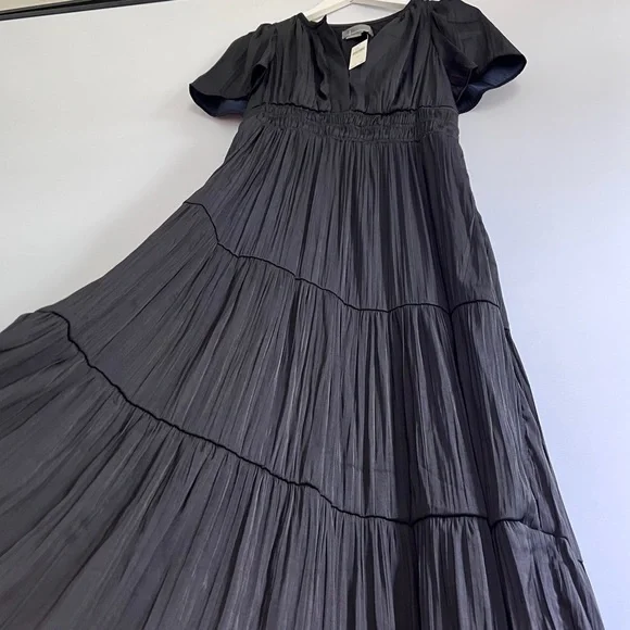 NWT Anthropologie The Somerset Silky Maxi Dress in Black size S - Picture 9 of 16